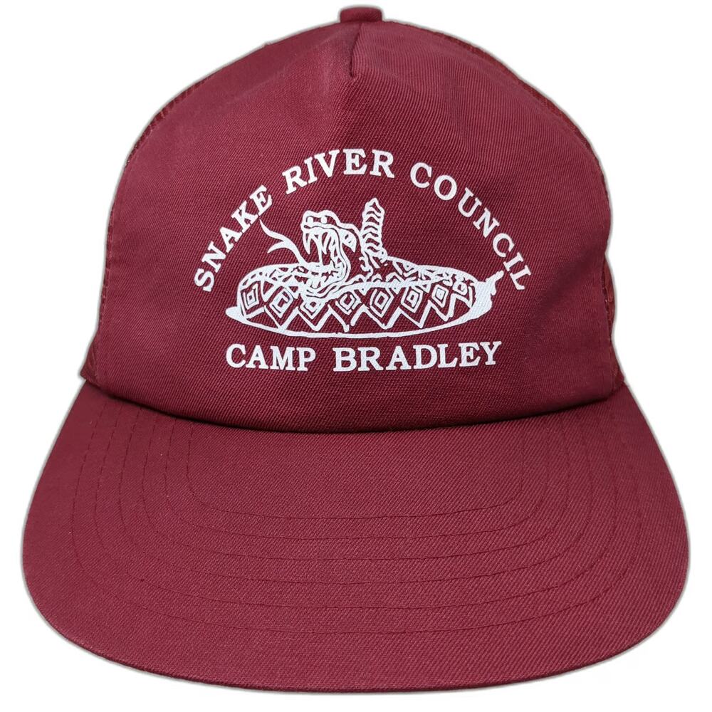 Sportcap Trucker Hat Red One Size Snake River Council Camp Bradley Mesh Snapback